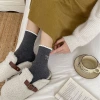One-piece consignment of socks from the street stall: ballet-style lace embroidery bow socks, combed cotton Japanese-style miu style white mid-calf socks, grey pile socks Item Picture